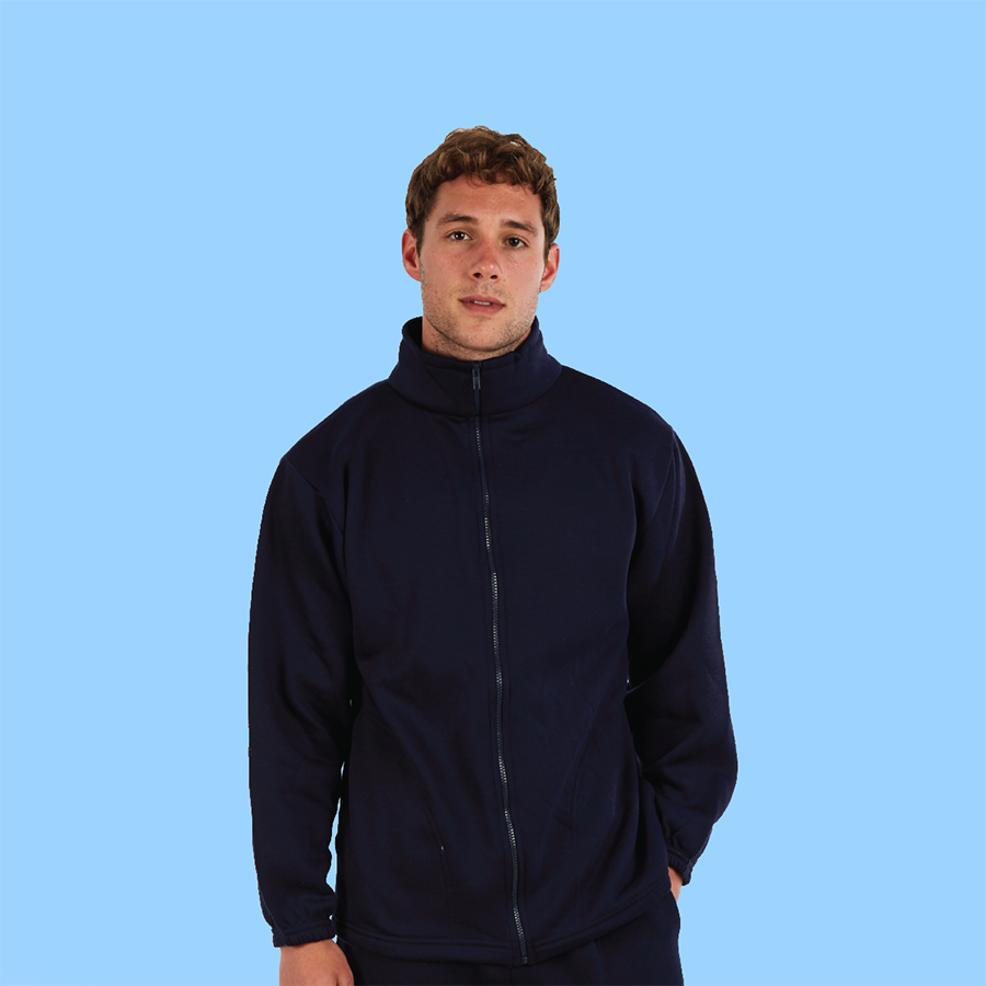 Full zip hoodless sweatshirt best sale